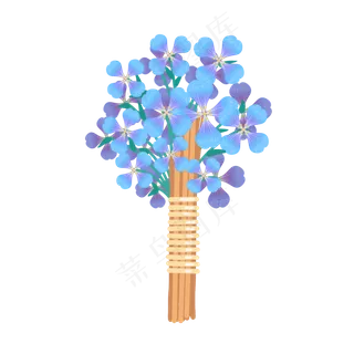 蓝色花束捧花