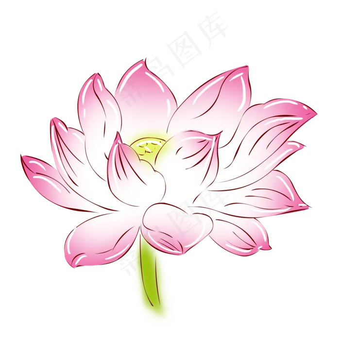 植物粉红色荷花(2000X2000(DPI:300))psd模版下载