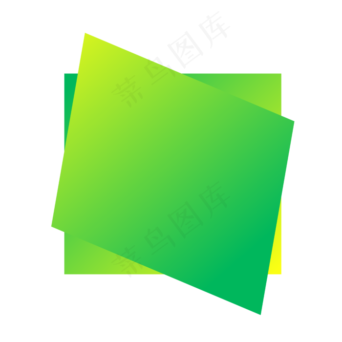 绿色渐变风图形元素