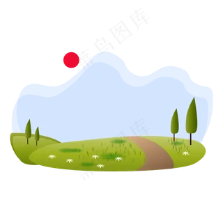 免扣卡通春天草地,免抠元素