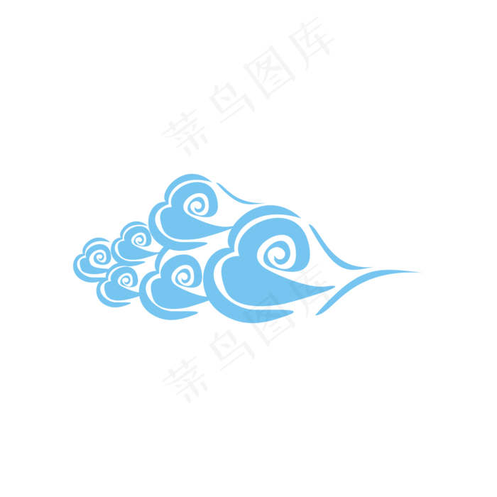 手绘中国风祥云3,免抠元素