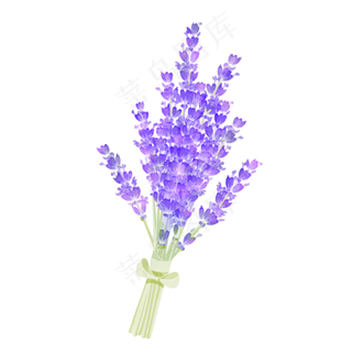 紫色拟物通用花束装饰图案