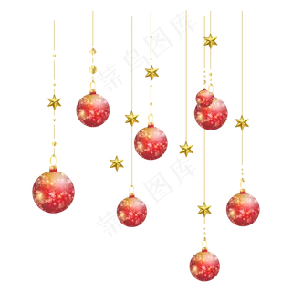 圣诞节喜庆挂饰装饰,免抠元素