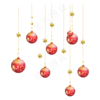 圣诞节喜庆挂饰装饰,免抠元素