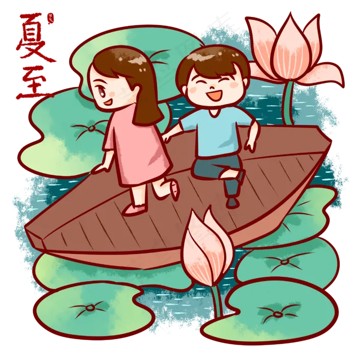 二十四节气荷花夏至(2000X2000(DPI:300))psd模版下载