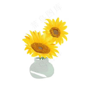 水彩手绘唯美向日葵