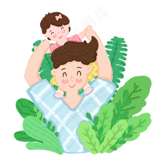 父亲节爸爸形象PNG免抠图