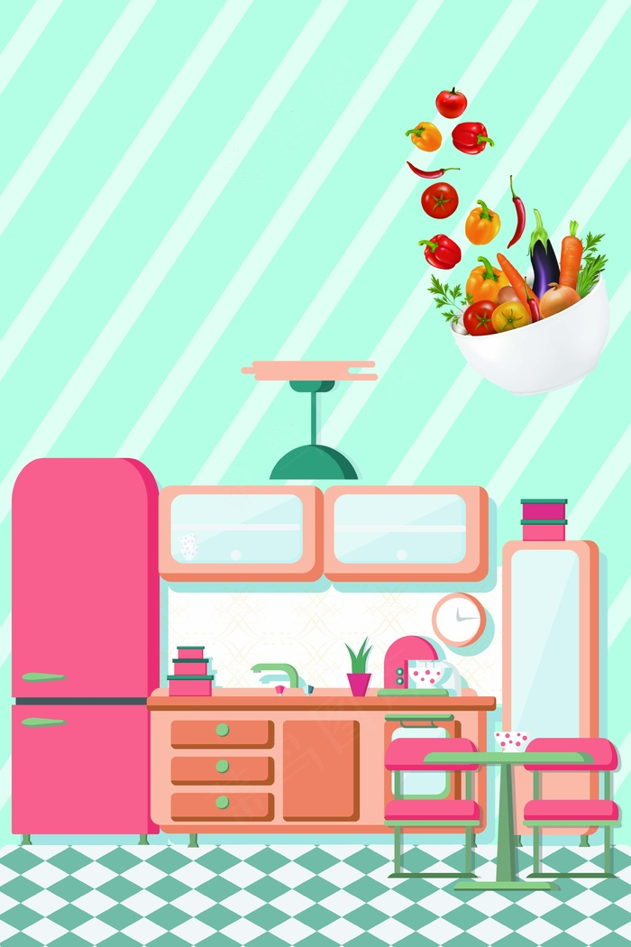 三月时令果蔬背景