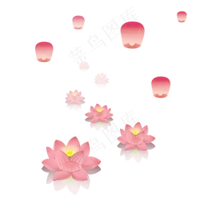中元节鬼节荷花灯天灯许愿祈福节