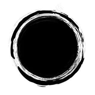 圆形墨迹水墨,免抠元素