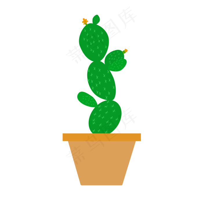 绿色植物仙人掌盆栽(2000X2000(DPI:300))psd模版下载