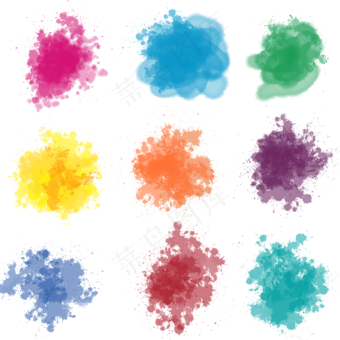 漂亮的水彩绘画设计矢量素材