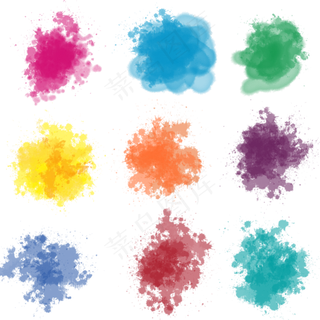 漂亮的水彩绘画设计矢量素材