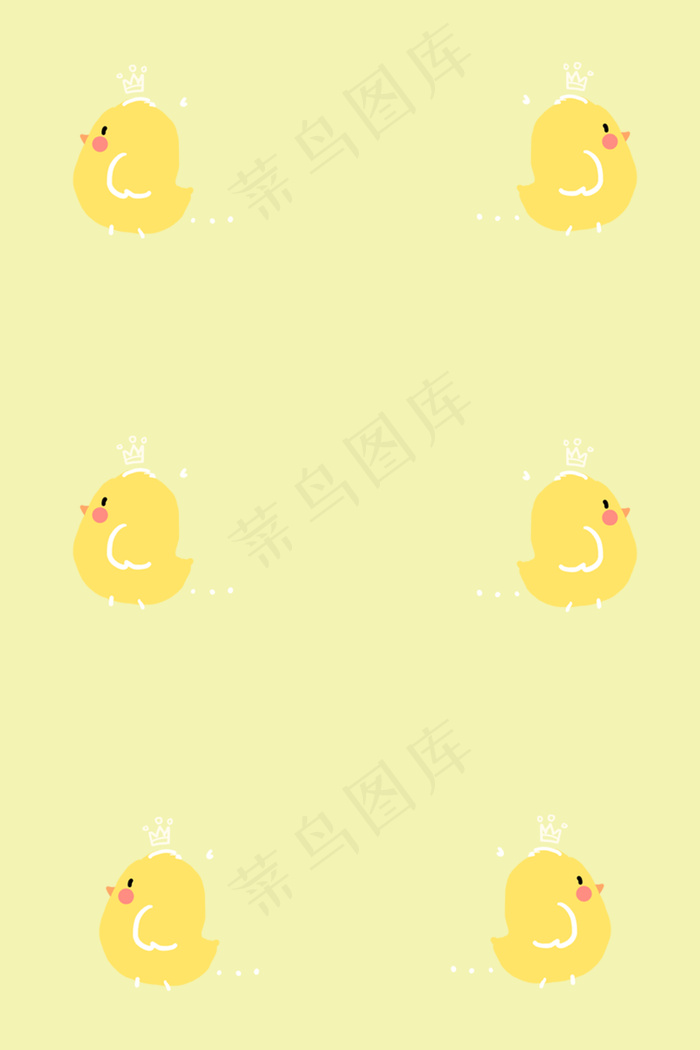 卡通风可爱小鸟底纹图(3545*5315px 	      )psd模版下载