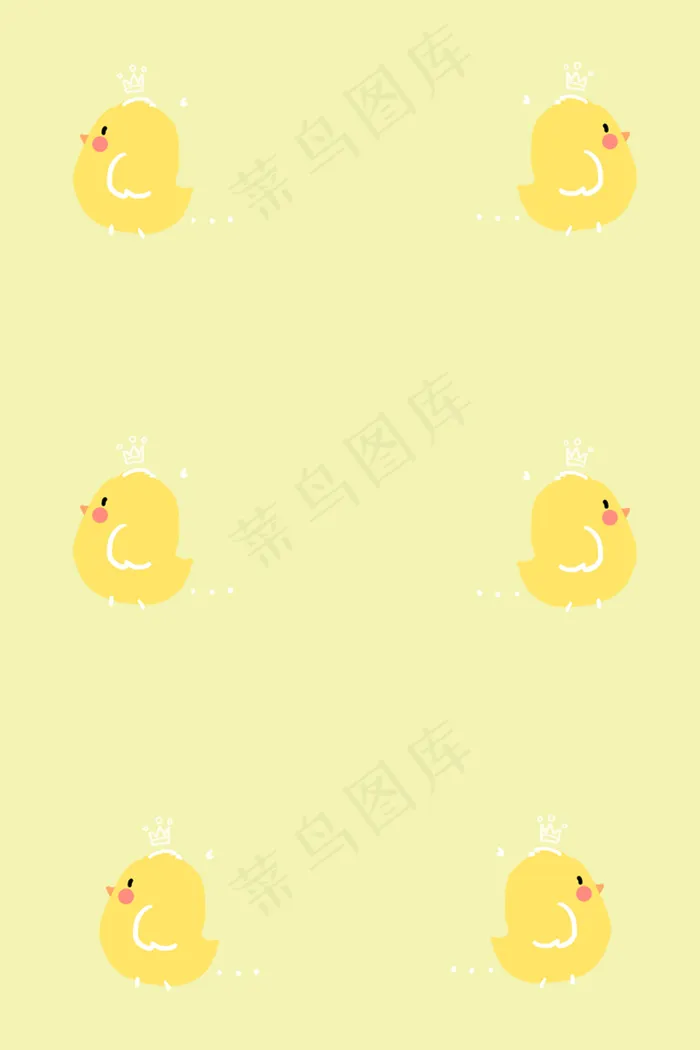 卡通风可爱小鸟底纹图(3545*5315px 	      )psd模版下载