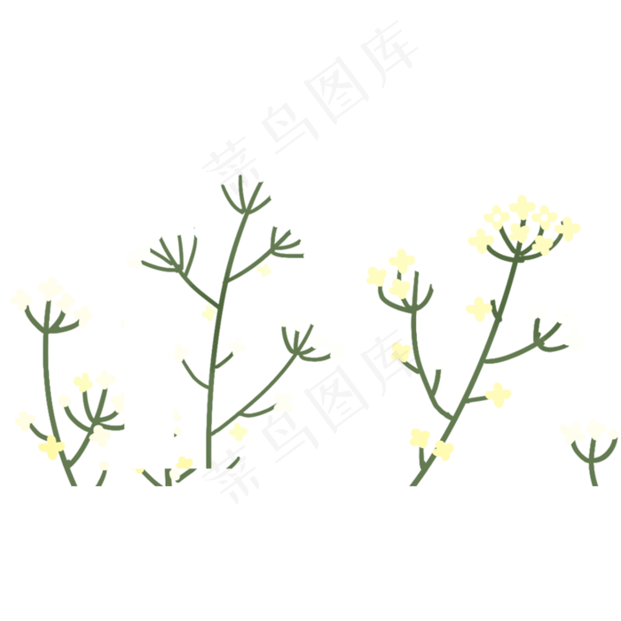 一片美丽的卡通花朵