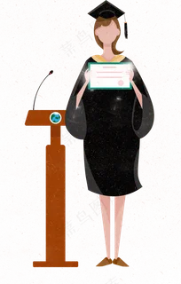 手绘青春毕业季毕业演讲