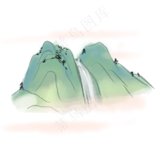 水墨山水青山云雾