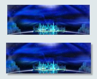 城市建筑光效科技banner