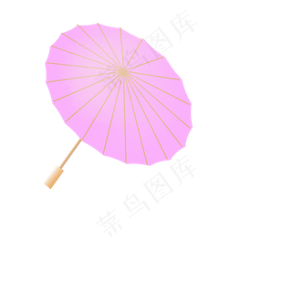 清明节小清新粉色雨伞