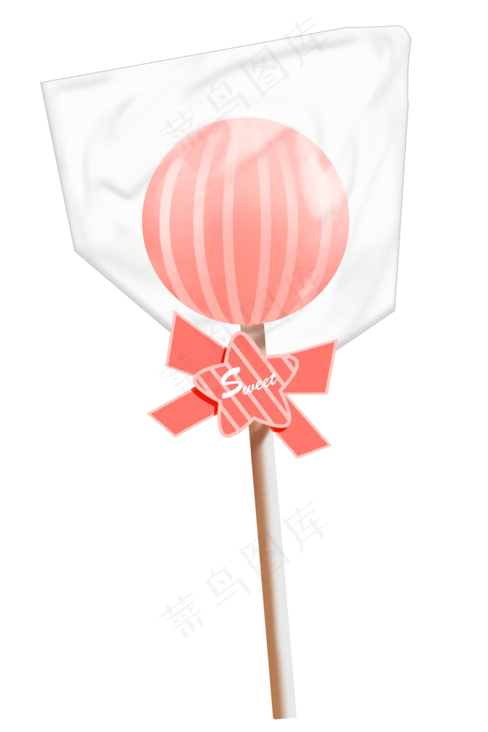 手绘包着的棒棒糖,免抠元素(2000*3000px 300 dpi )psd模版下载
