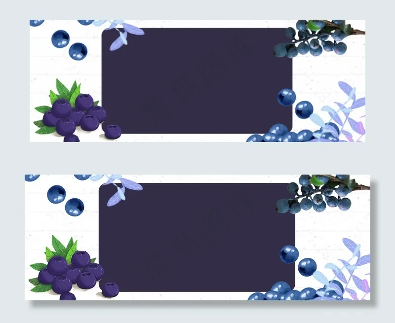 新鲜蓝莓促销季几何木板banner(1920*700px 	       )psd模版下载