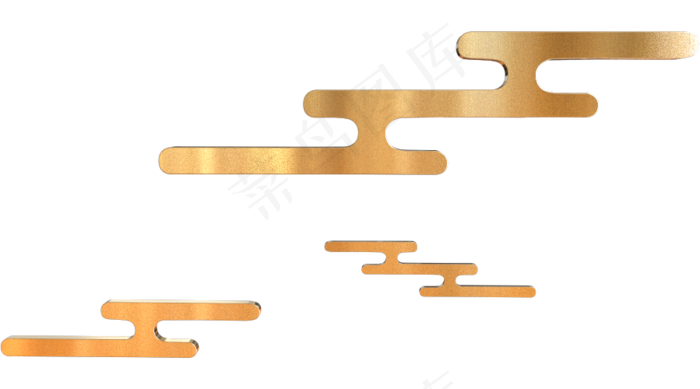 金色云纹,免抠元素(800X800(DPI:72))