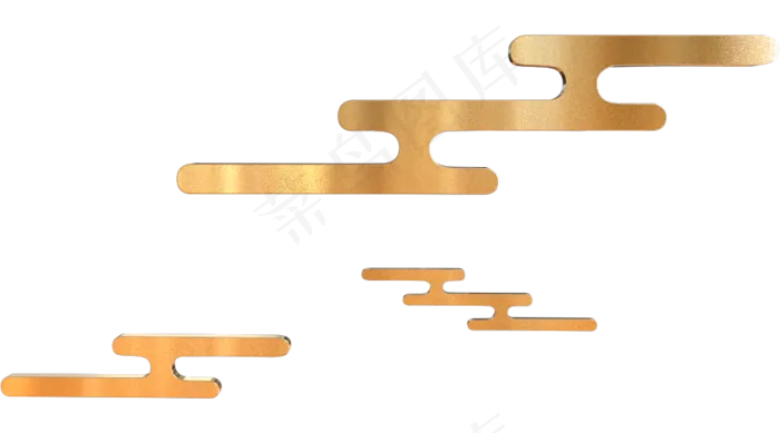 金色云纹,免抠元素(800X800(DPI:72))