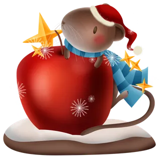 平安果和小老鼠,免抠元素