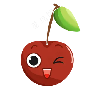 樱桃红色自然培育可爱清新