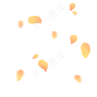 淡黄色凌乱飘落花瓣