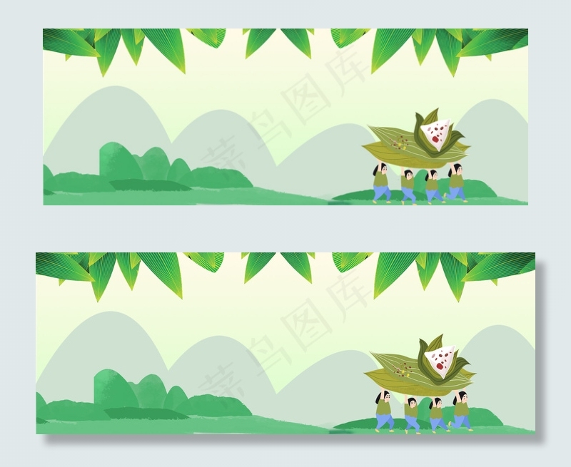 端午节卡通主题背景