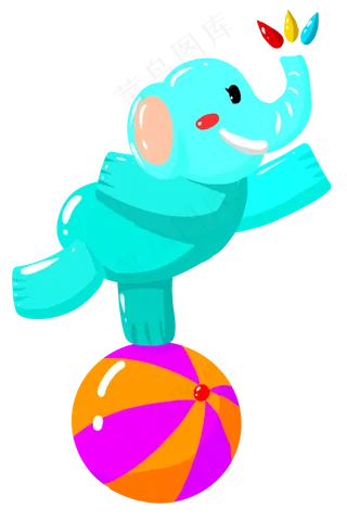 愚人节大象杂耍,免抠元素