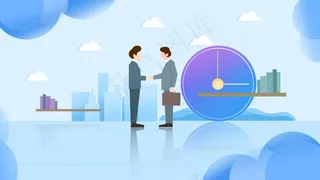 互联网科技商务握手办公