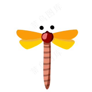 夏日飞虫蜻蜓元素
