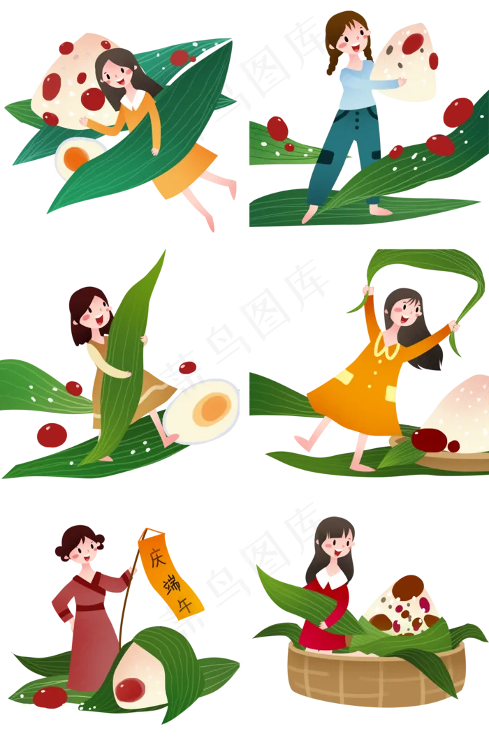 端午节粽子女孩