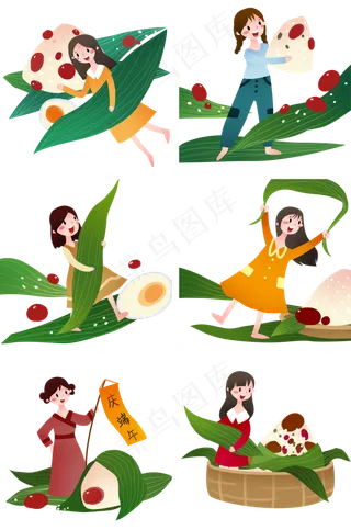 端午节粽子女孩
