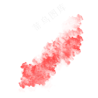 水彩红色创意泼墨