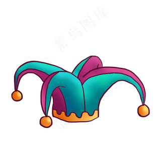 愚人节马戏团小丑帽子PNG免抠素材