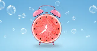 创意西瓜水果闹钟