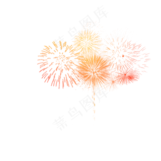 多彩夺目烟花装饰素材png