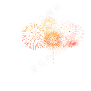 多彩夺目烟花装饰素材png