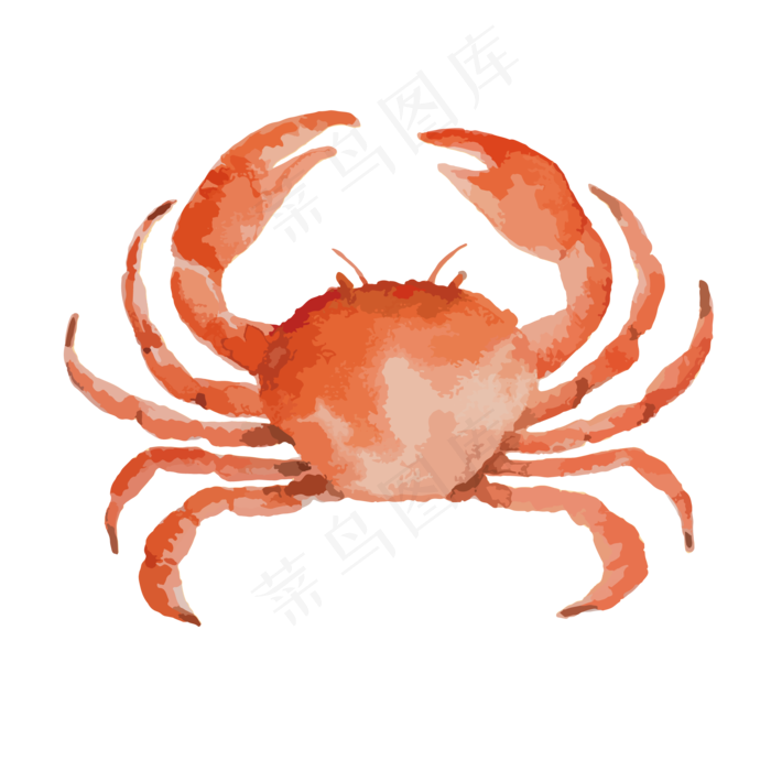 中国水墨风大闸蟹