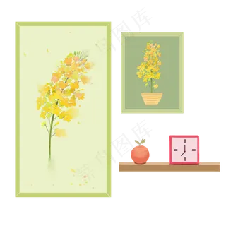 小清新水彩油菜花 小清新水彩油菜花