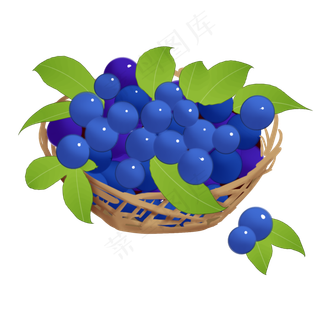 蓝莓会展卡通图装饰