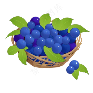 蓝莓会展卡通图装饰