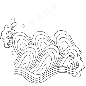 弯曲线性山水