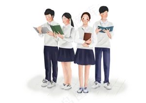 高考读书看书的学生,免抠元素