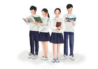 高考读书看书的学生,免抠元素