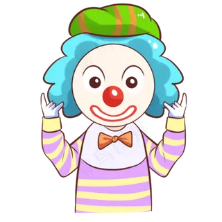 彩色创意愚人节小丑元素